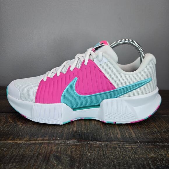 Nike Athletic Shoes White Pink Teal - Picture 7 of 12